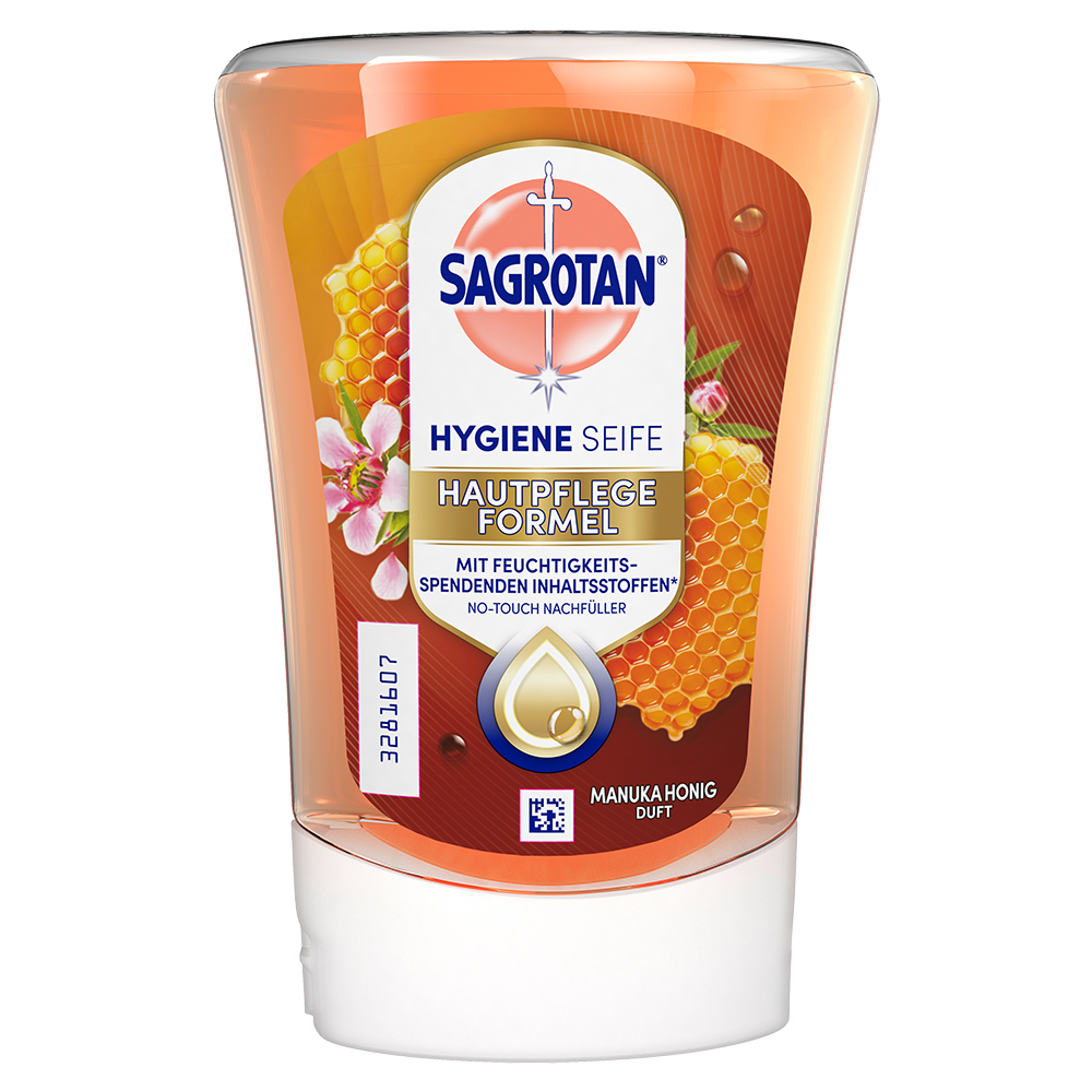 Bild: SAGROTAN Hygiene Seife Nachfüller Manuka Honig Duft 