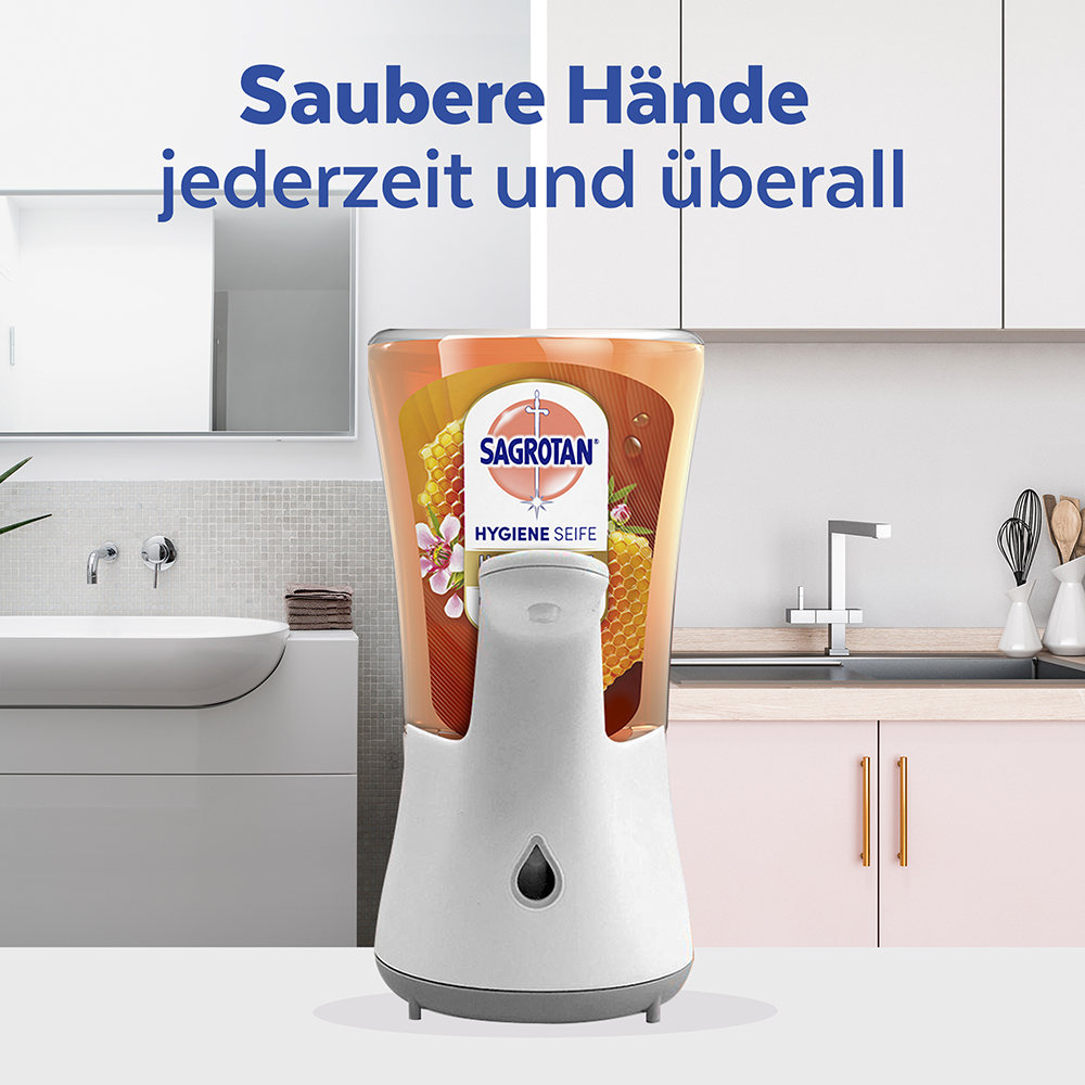 Bild: SAGROTAN Hygiene Seife Nachfüller Manuka Honig Duft 