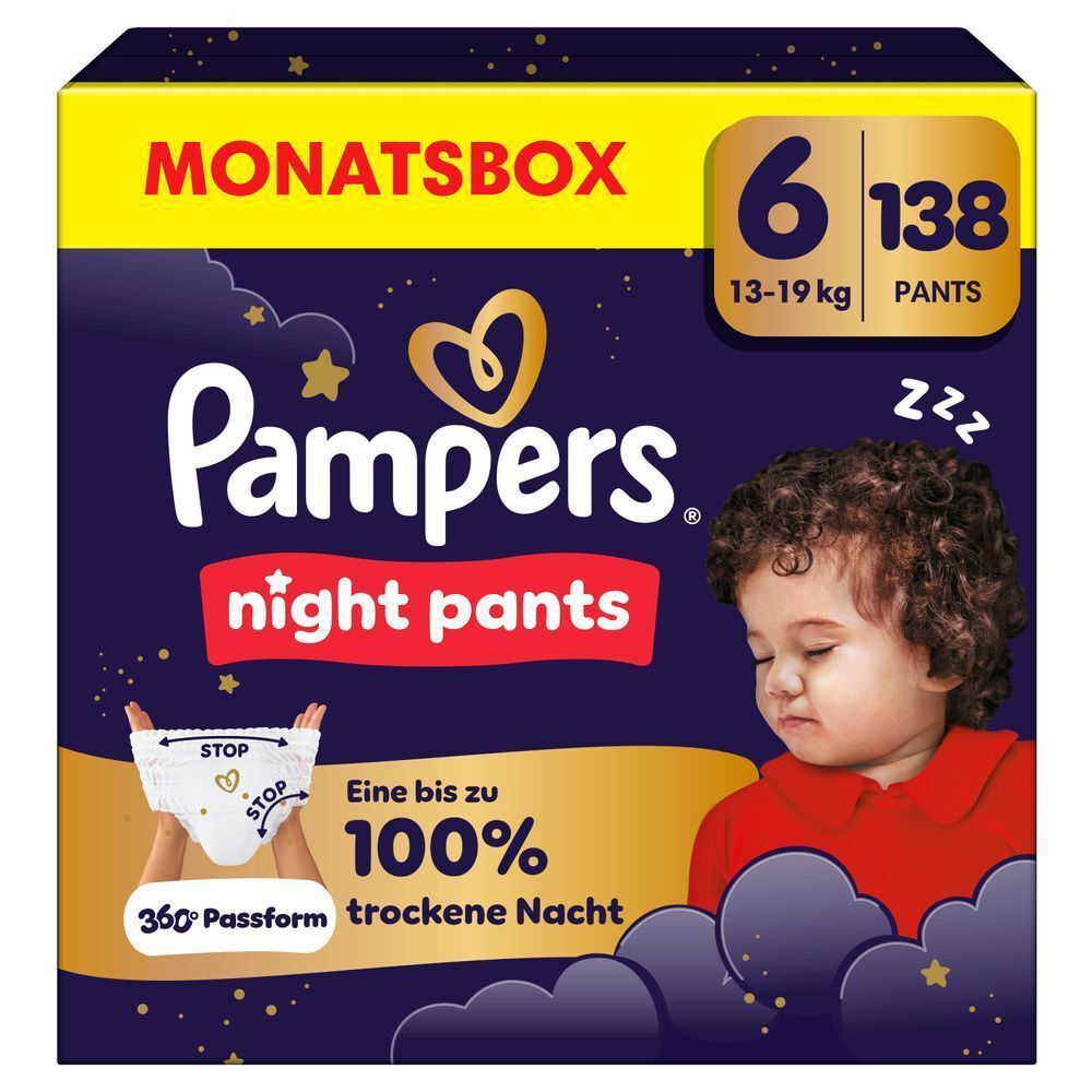Bild: Pampers Night Pants Größe 6, 15kg+, Monatsbox
