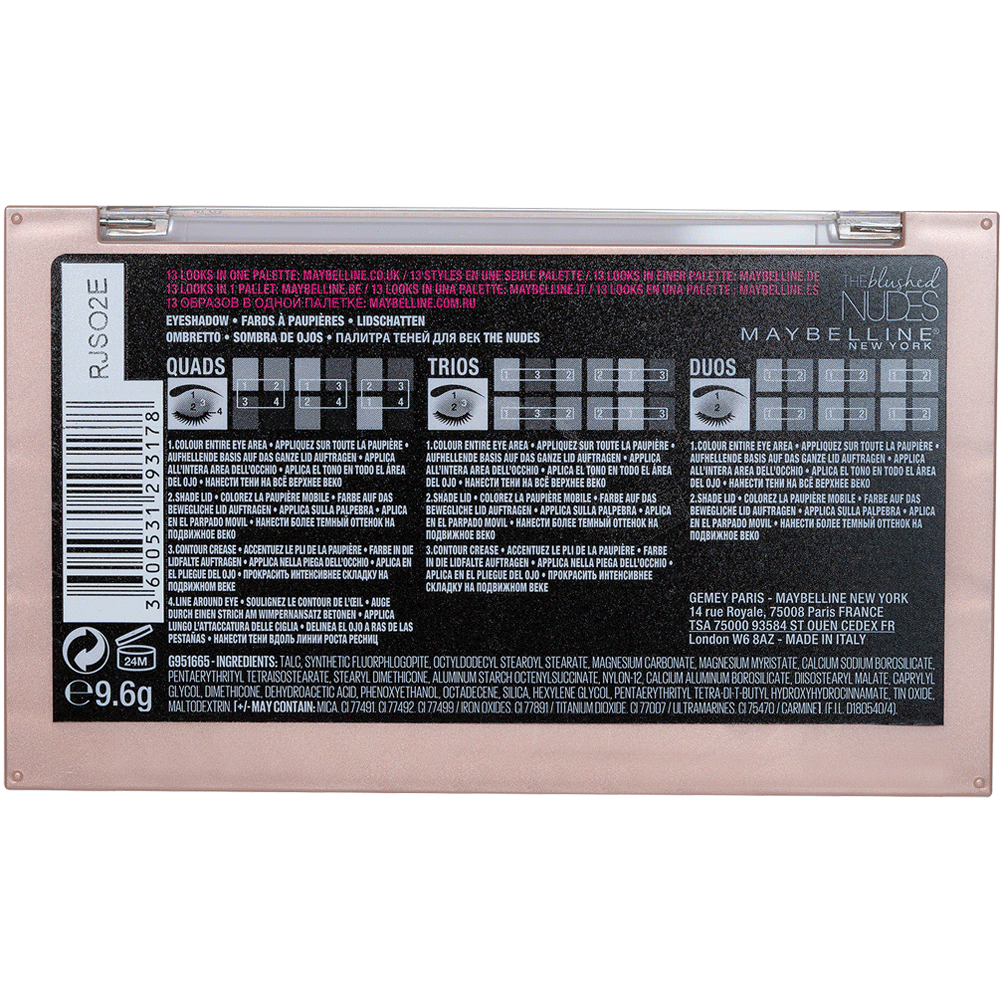 Bild: MAYBELLINE Blushed Nudes Palette Rosé