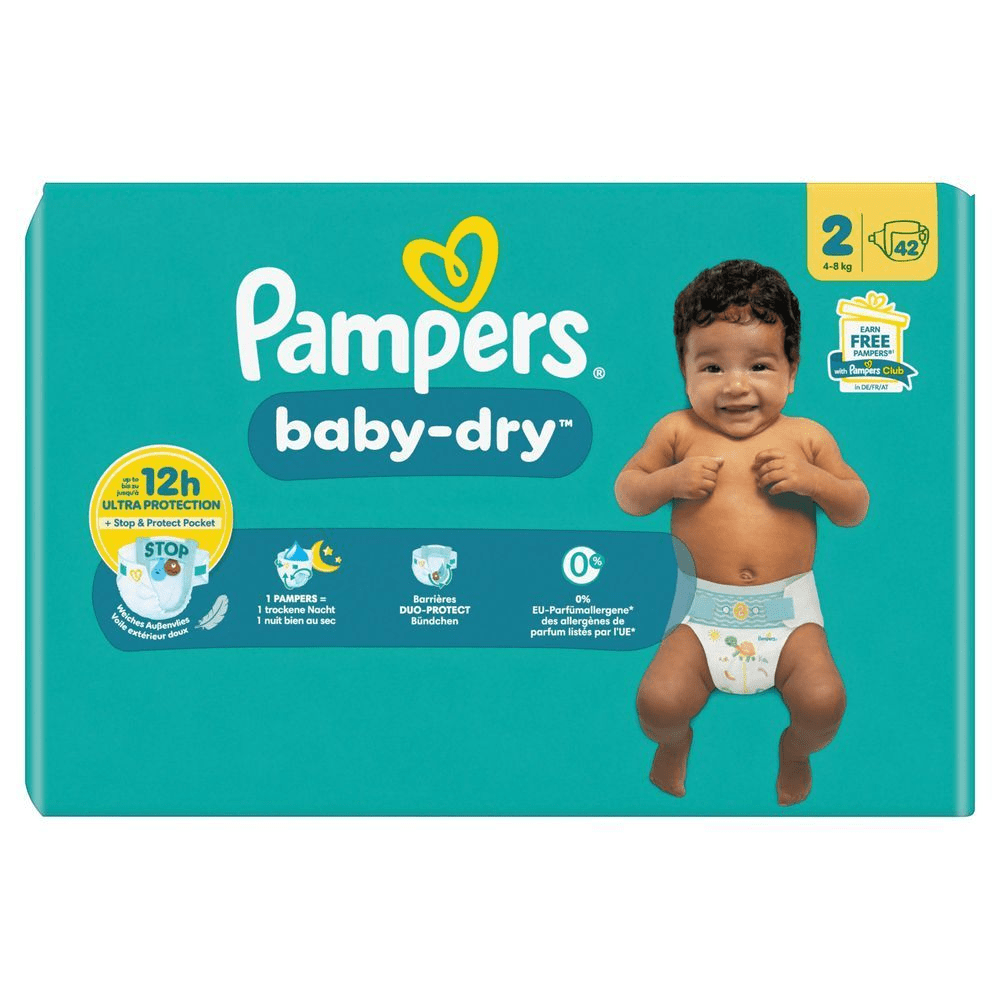 Bild: Pampers Baby-Dry Größe 2, 4kg-8kg 