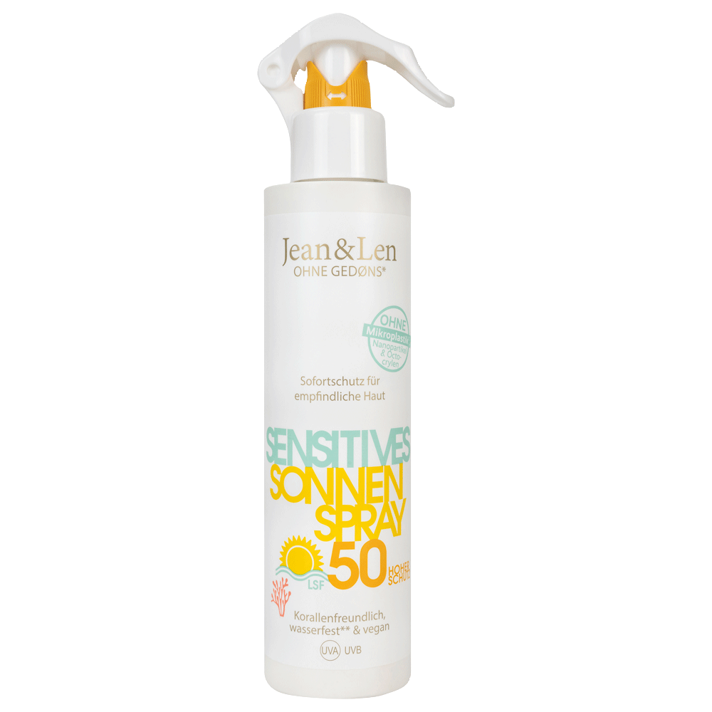 Bild: Jean&Len Sensitive Sonnenspray LSF 50 
