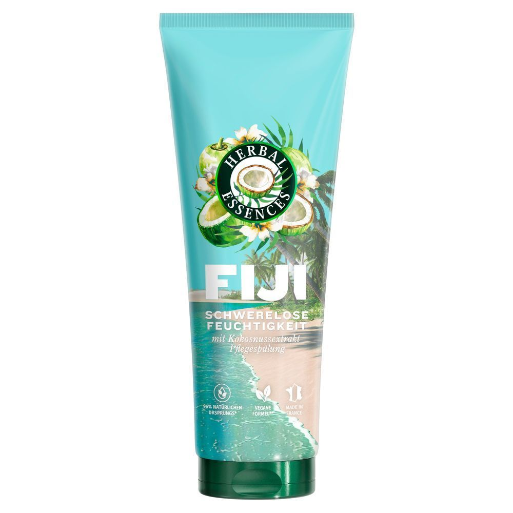 Herbal Essences FIJI Pflegespülung mit schwereloser Feuchtigkeit und Kokosnussextrakt.