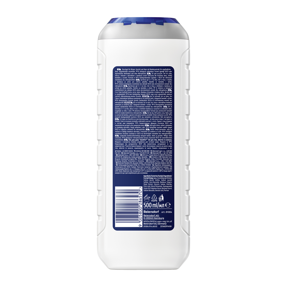 Bild: NIVEA MEN 3In1 Pflegedusche Sensitive 