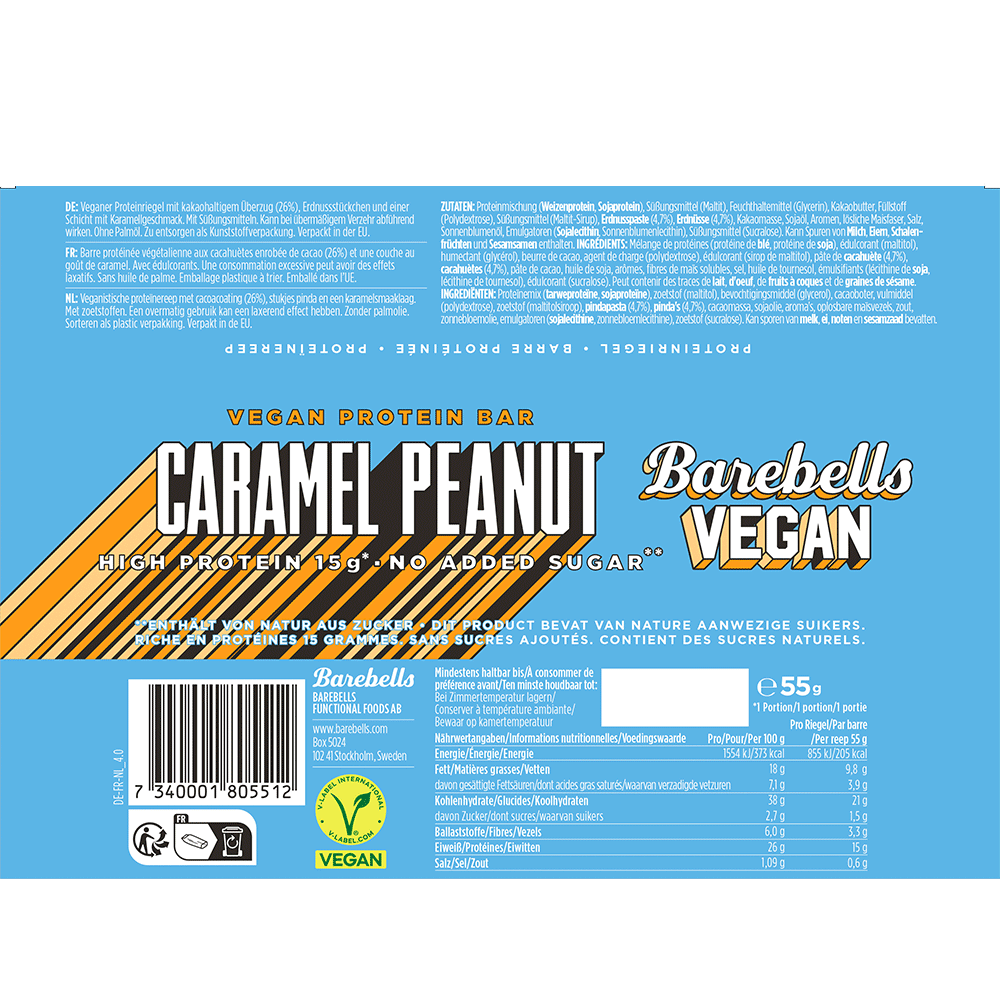 Bild: Barebells Protein Riegel Caramel Peanut 