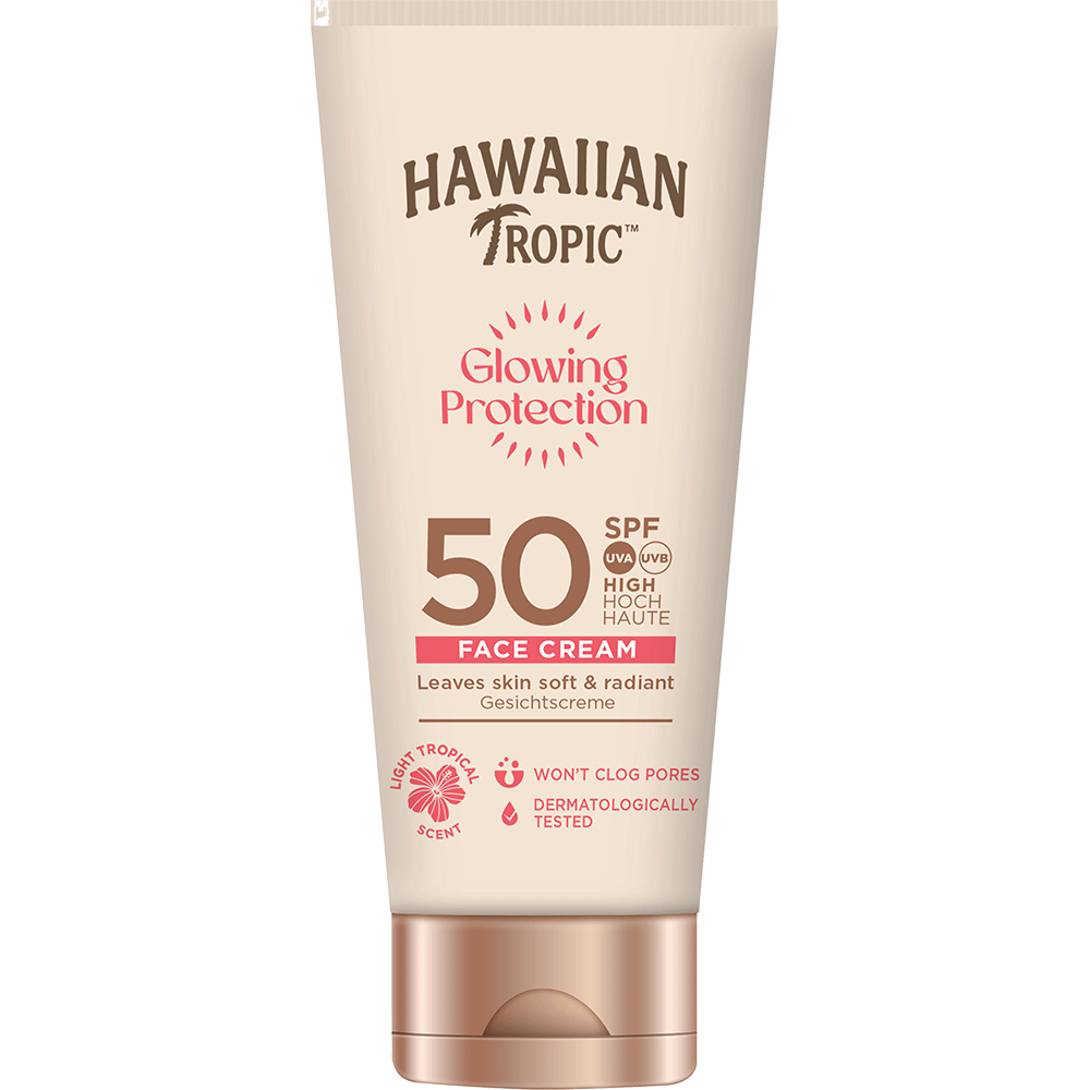 Bild: Hawaiian Tropic Glowing Protection Gesichtscreme LSF 50 