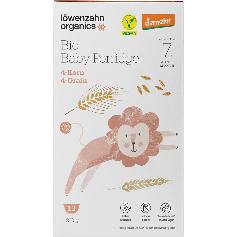 Bild: Löwenzahn organics Bio Baby Porridge 4-Korn 