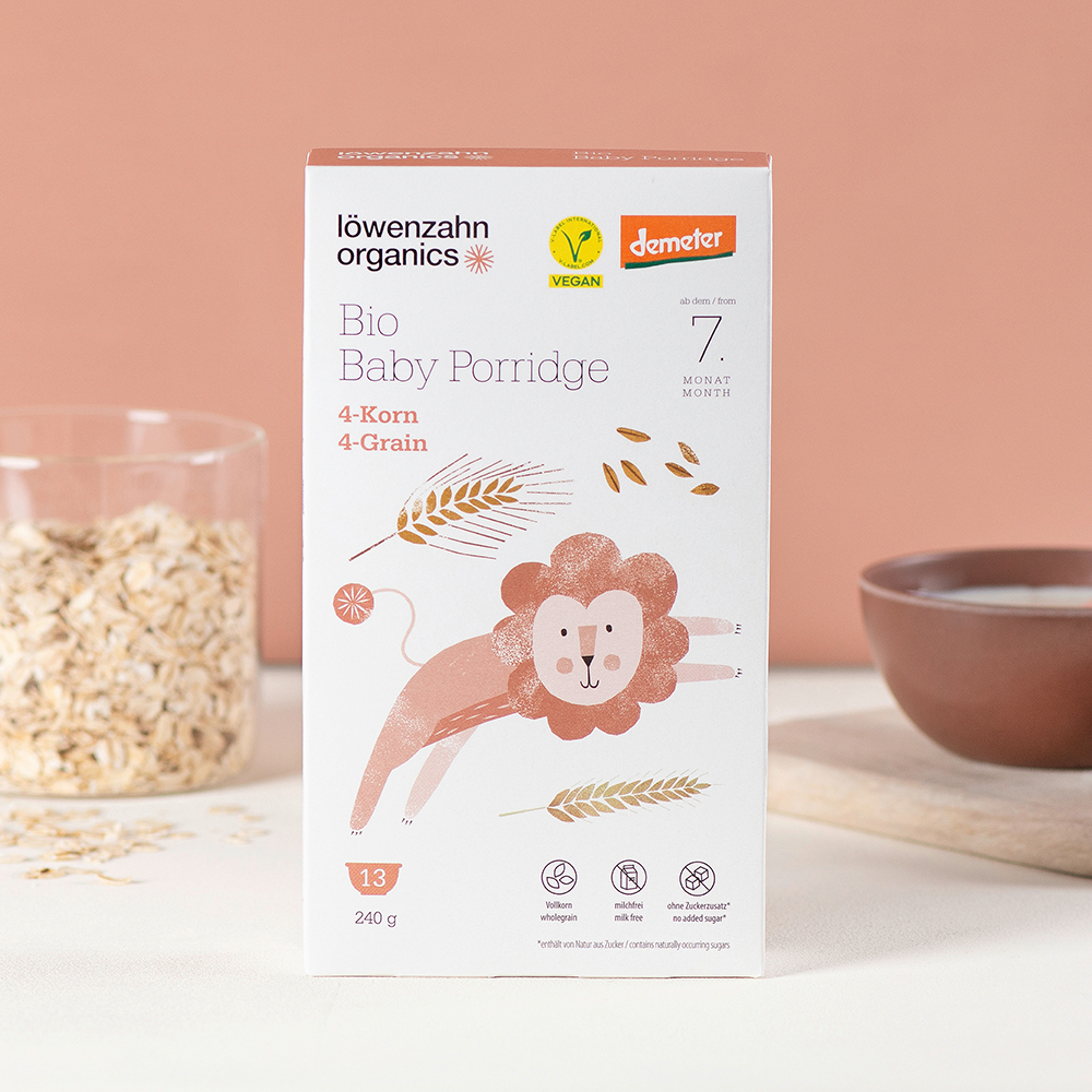 Bild: Löwenzahn organics Bio Baby Porridge 4-Korn 