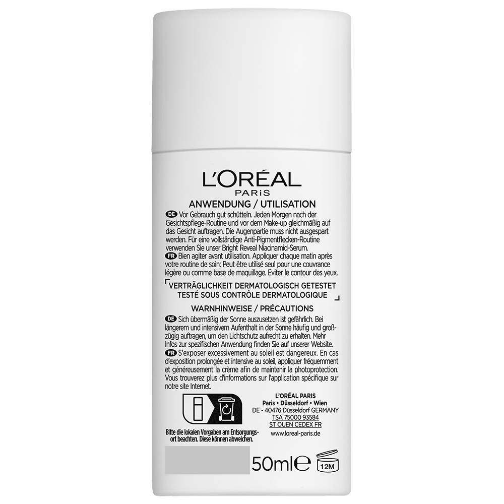 Bild: L'ORÉAL PARIS Bright Reveal Tägliches Glow-Fluid Getönt Mittel LSF 50 