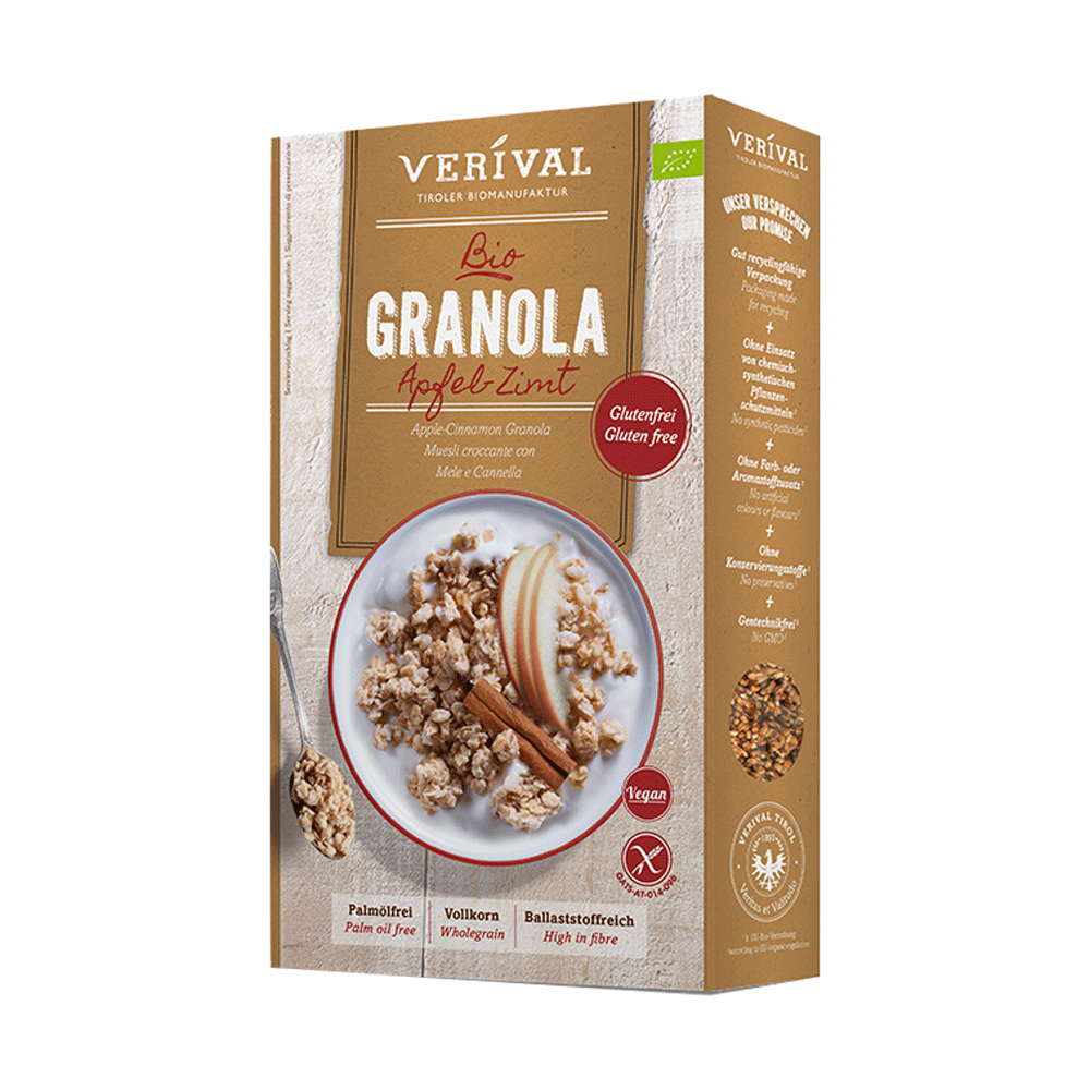 Bild: Verival Bio Granola Apfel Zimt 