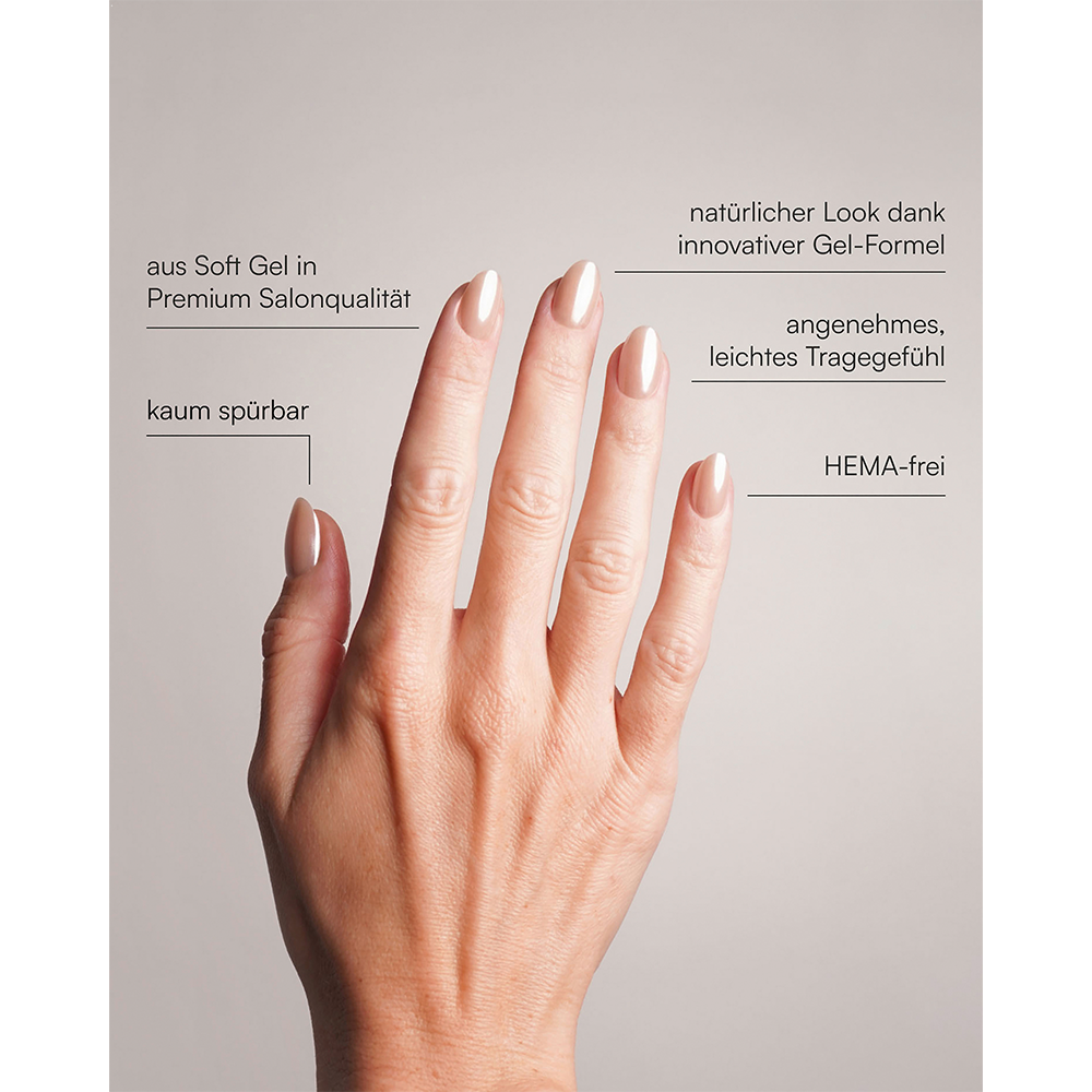 Bild: DOONAILS Soft Gel Press Ons Round Prosecco 