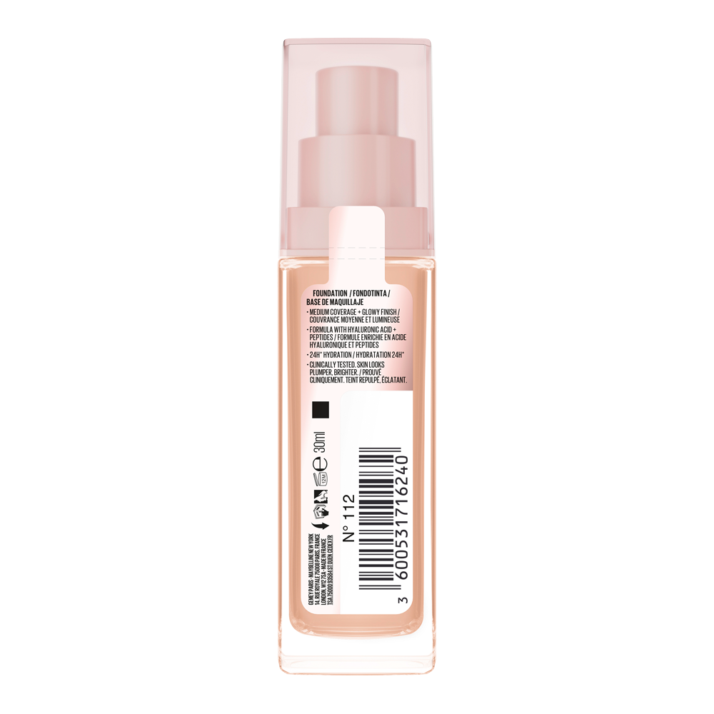 Bild: MAYBELLINE Face Lifter Plump & Glow Foundation 112