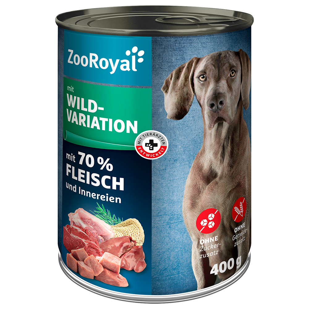 Bild: ZooRoyal Hundefutter mit Wild Variation 