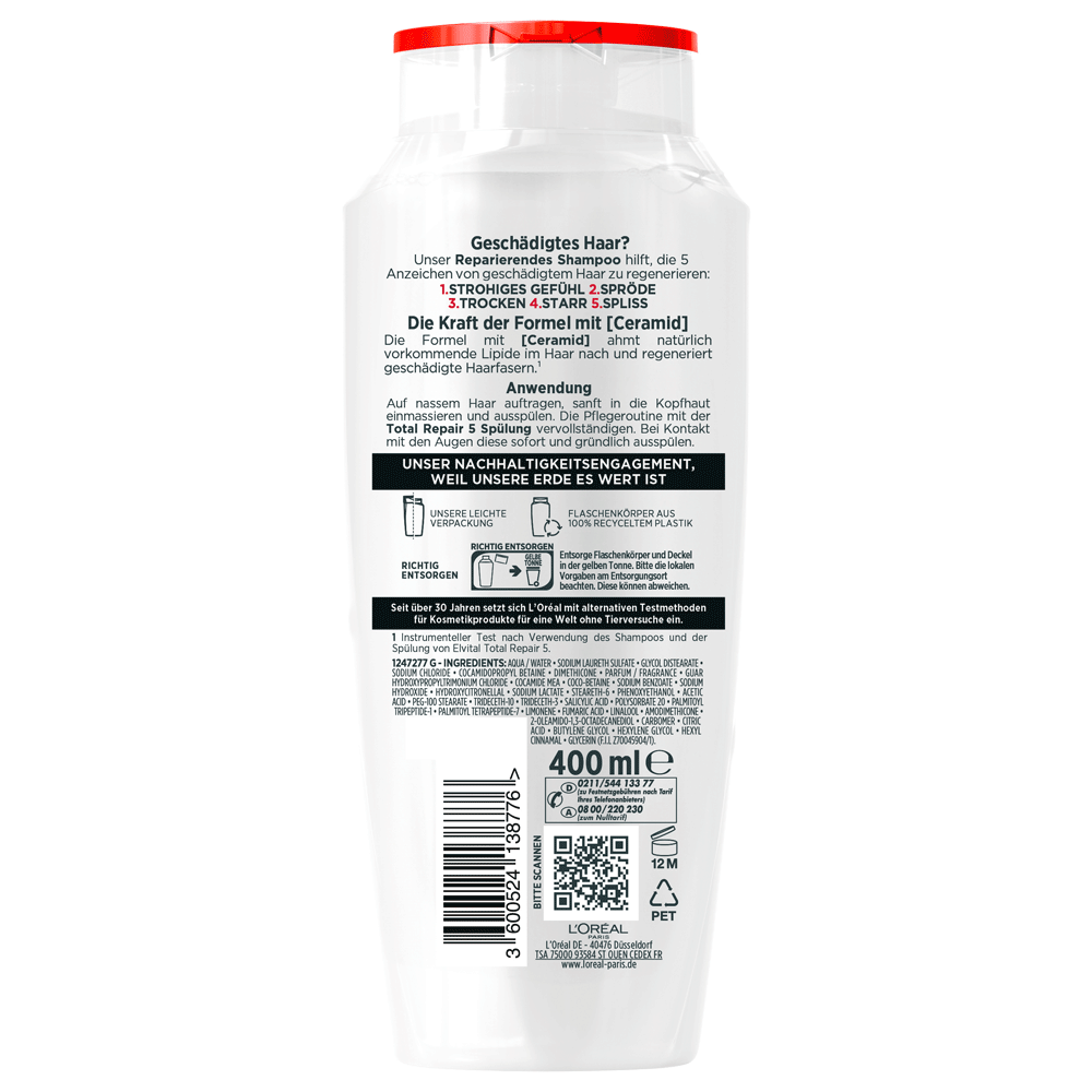 Bild: L'ORÉAL PARIS ELVITAL Total Repair 5 Reparierendes Shampoo 