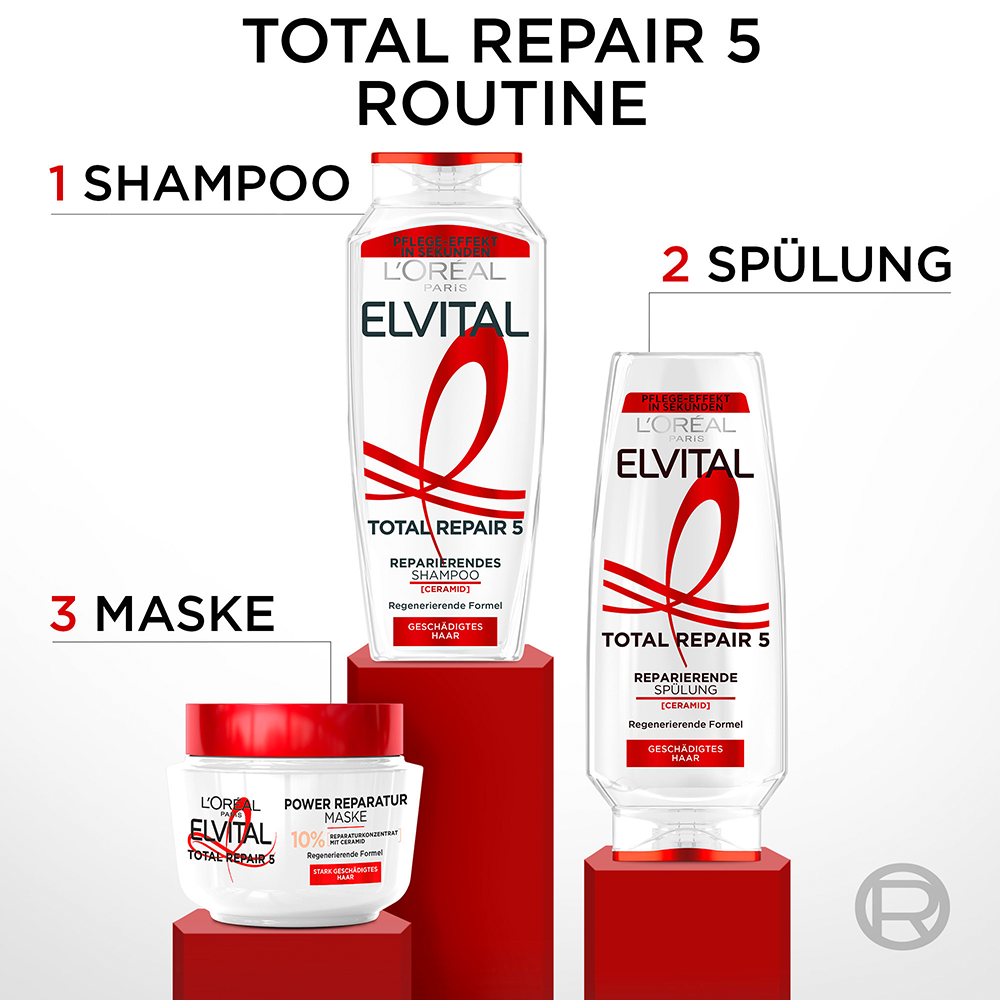 Bild: L'ORÉAL PARIS ELVITAL Total Repair 5 Reparierendes Shampoo 