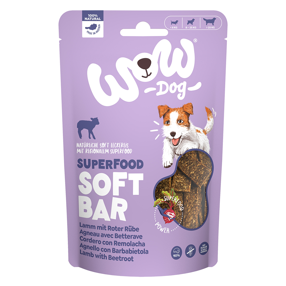 Bild: WOW Superfood Soft Bar Lamm mit Rote Rübe 