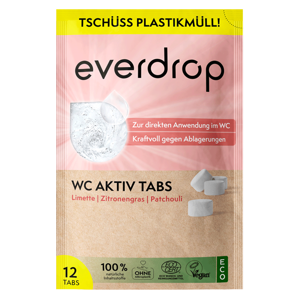 Bild: Everdrop WC Aktiv Tabs Limette Zitronengras Patchouli 