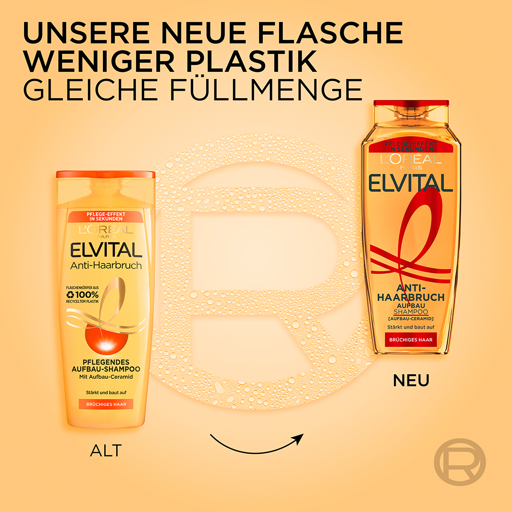 Bild: L'ORÉAL PARIS ELVITAL Anti-Haarbruch Pflegendes Aufbau Shampoo 