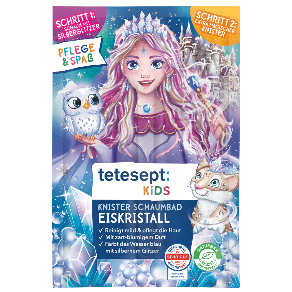 Bild: tetesept: Kids Knister Schaumbad Eiskristall 