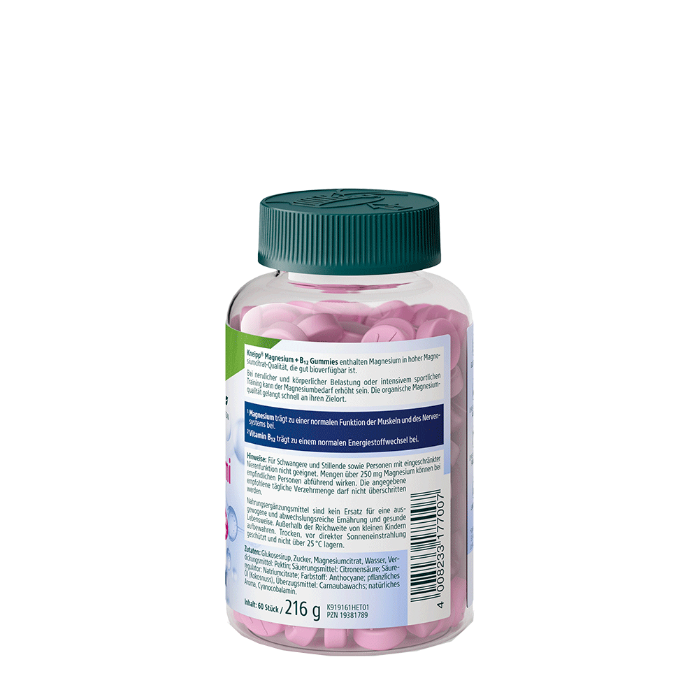 Bild: Kneipp Magnesium + B12 Gummi 