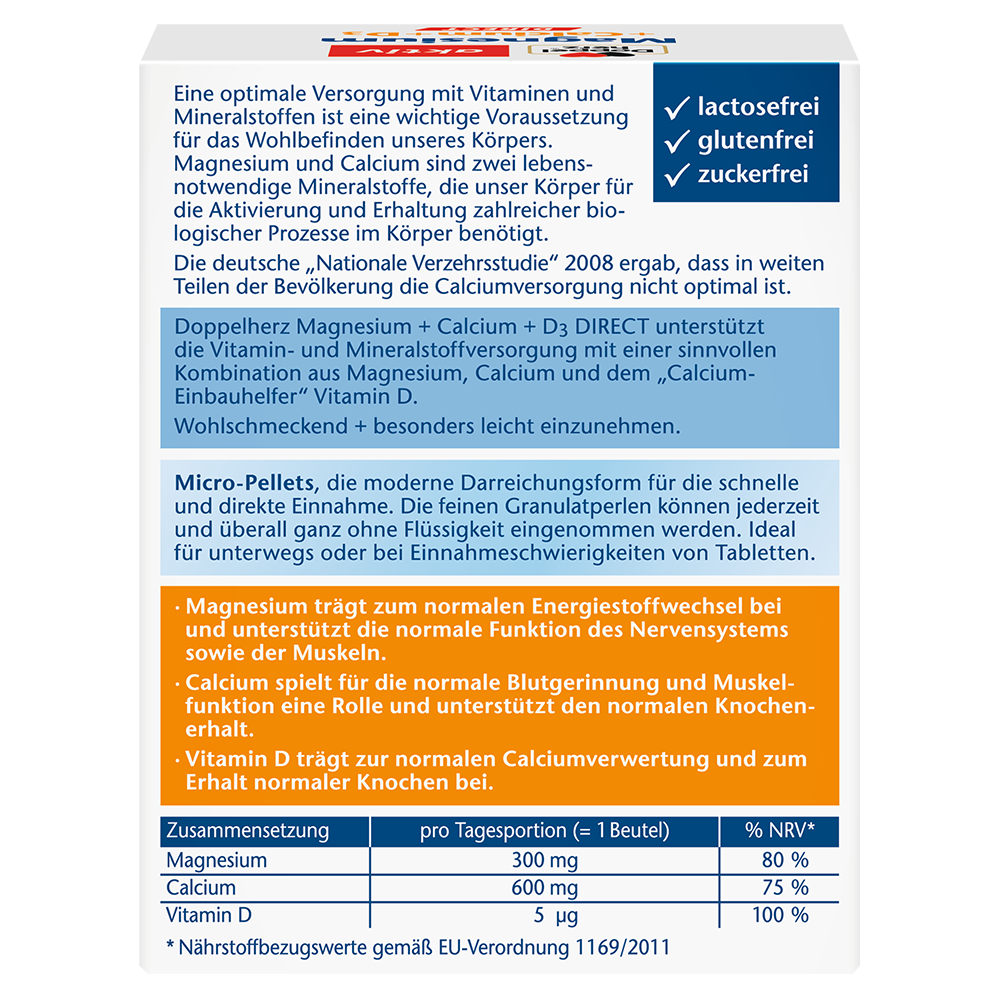 Bild: DOPPELHERZ Magnesium + Calcium + D3 Direct 