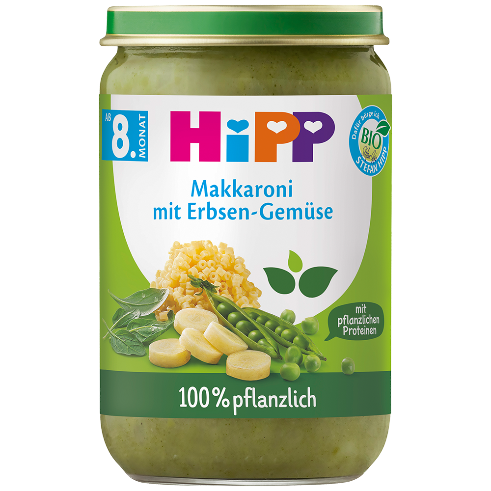 Bild: HiPP Makkaroni mit Erbsen Gemüse 