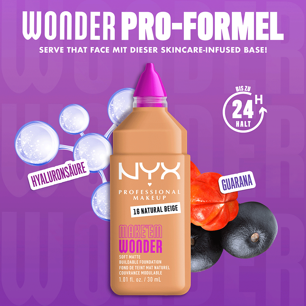 Bild: NYX Professional Make-up Make 'EM Wonder Foundation Natural Beige 16