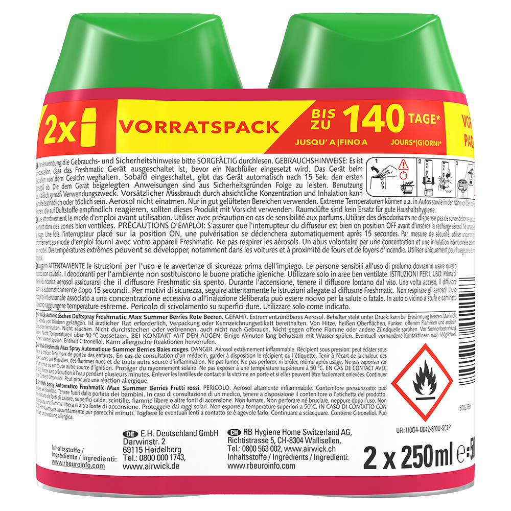 Bild: AIRWICK Freshmatic Max Nachfüller Duo Rotebeeren 
