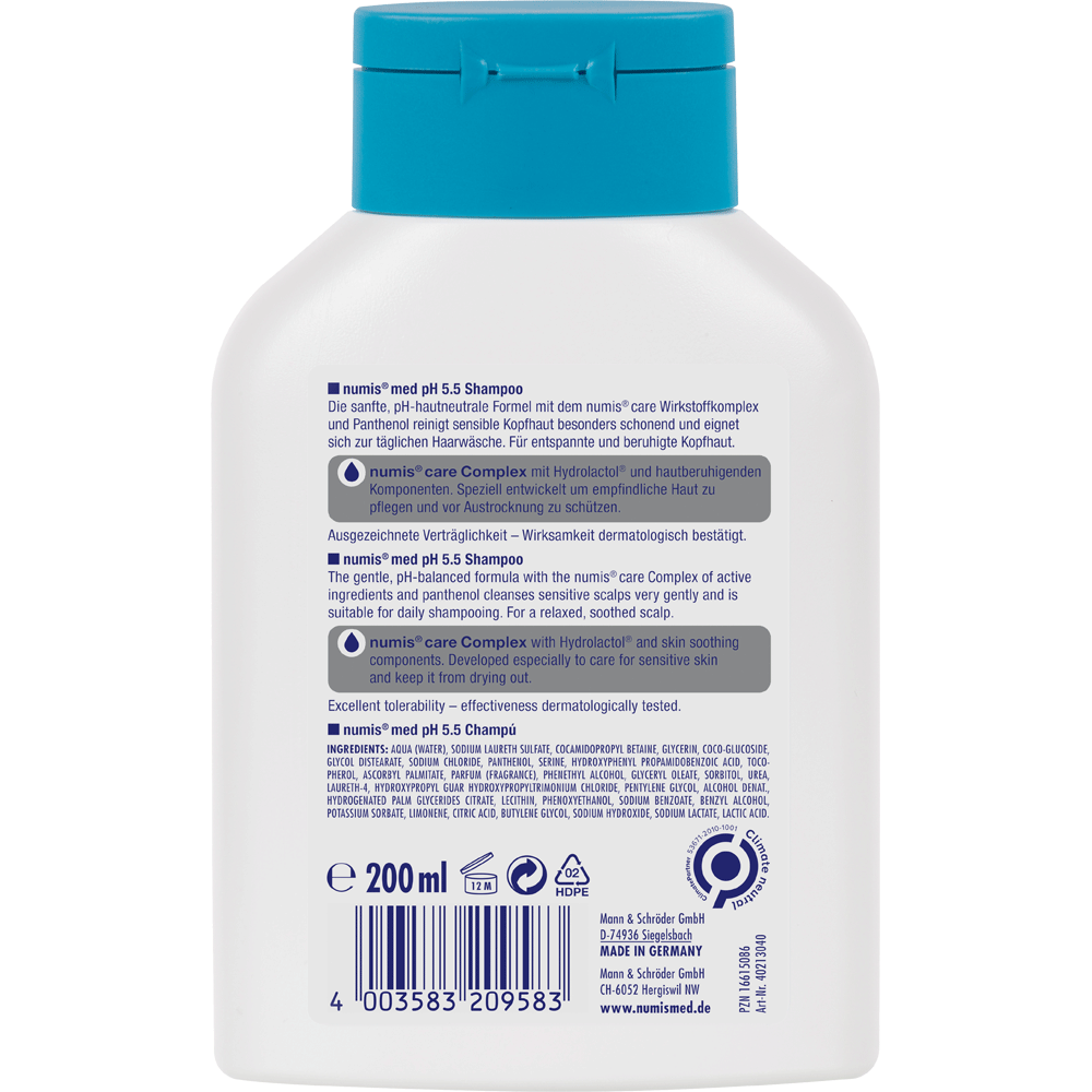 Bild: numis med pH 5.5 Shampoo