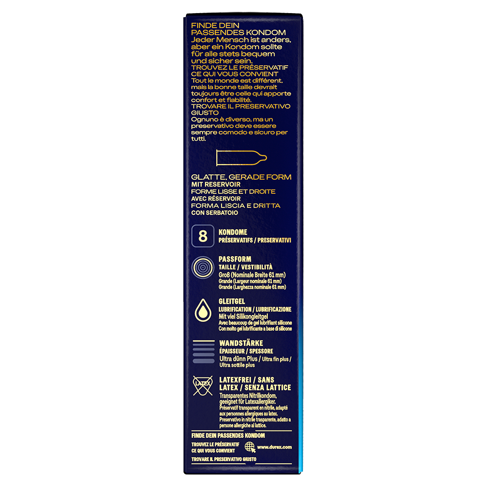 Bild: durex Intensity Premium Latexfrei Kondome Extra Gross XXL 