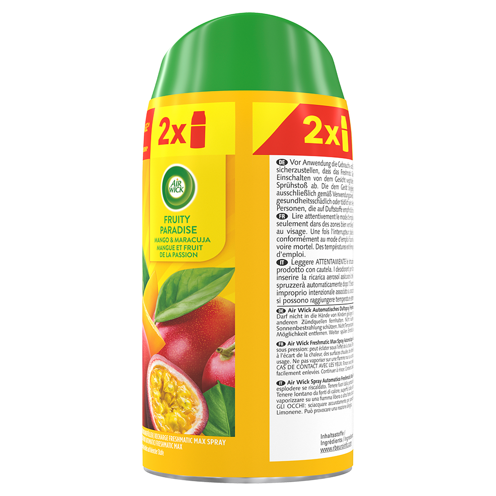 Bild: AIRWICK Freshmatic Max Nachfüller Duo Fruity Paradise Mango & Maracuja 