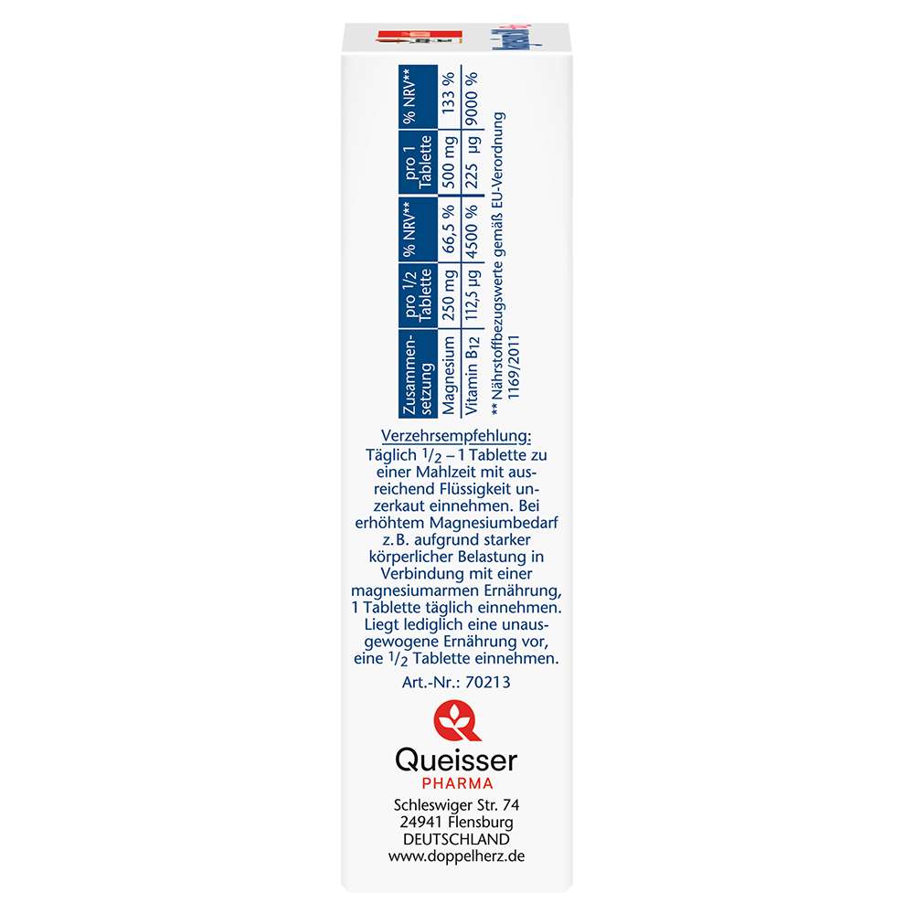 Bild: DOPPELHERZ Magnesium 500 + B12 