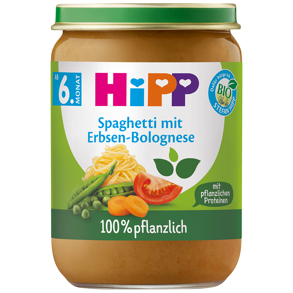 Bild: HiPP Spaghetti mit Erbsen Bolognese