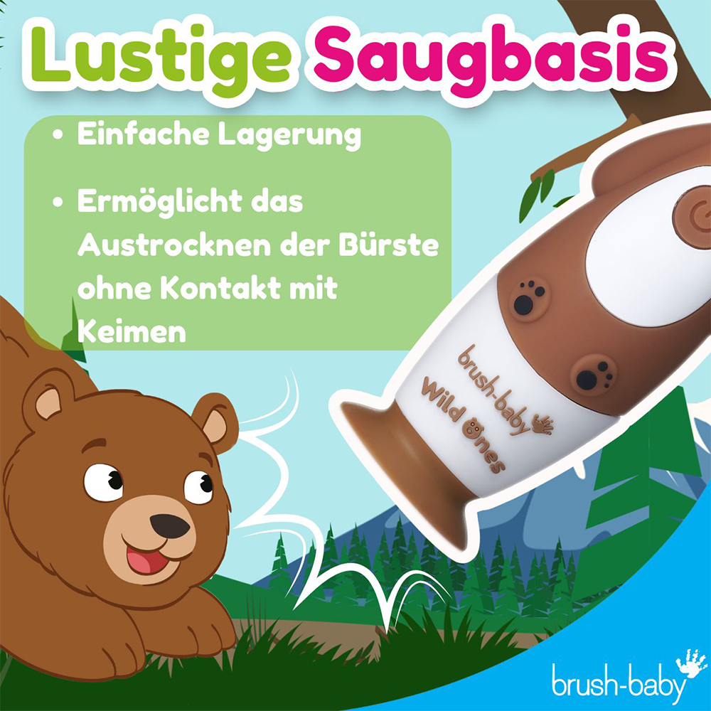 Bild: brush-baby Wild Ones Wiederaufladbare Elektrische Zahnbürste Bernie Bear 