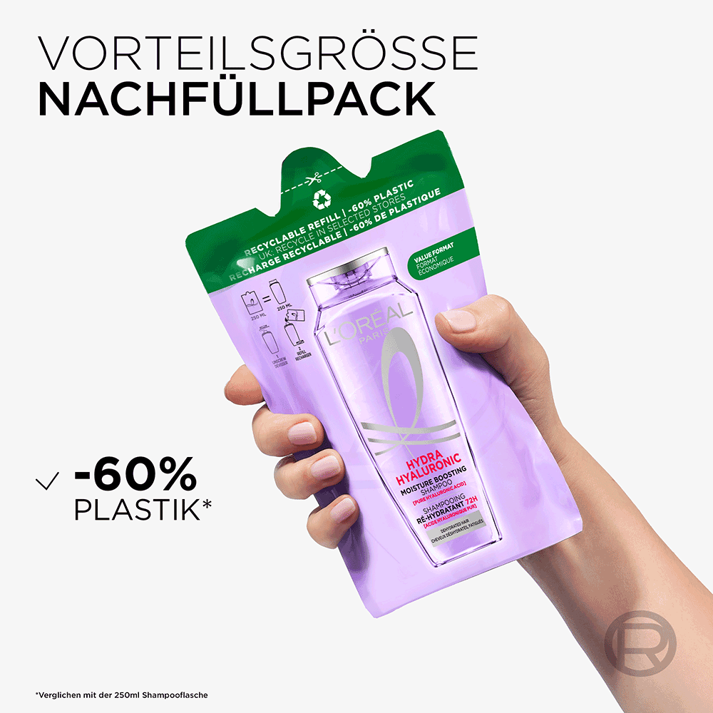 Bild: L'ORÉAL PARIS Hydra [Hyaluronic] Shampoo Nachfüllpack 