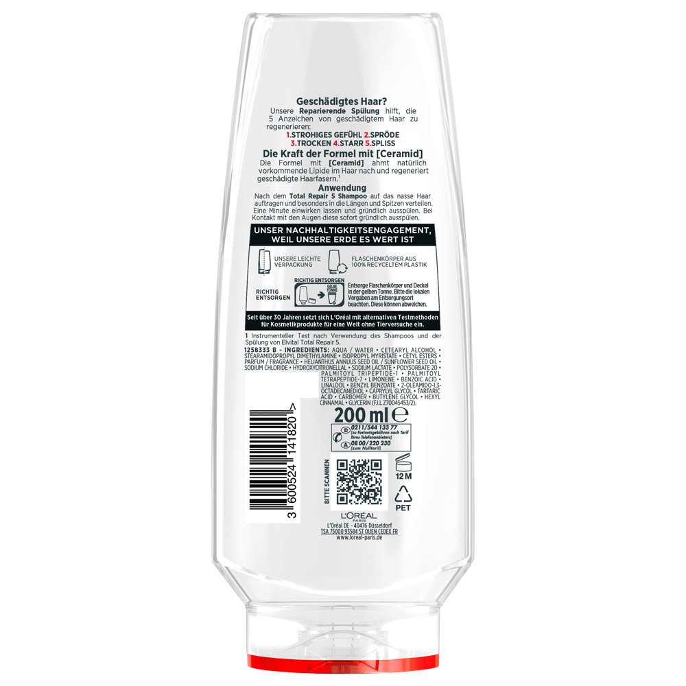 Bild: L'ORÉAL PARIS ELVITAL Total Repair 5 Reparierende Spülung 