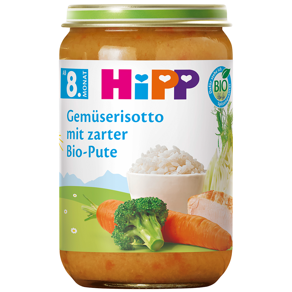 Bild: HiPP Gemüserisotto mit zarter Bio-Pute 