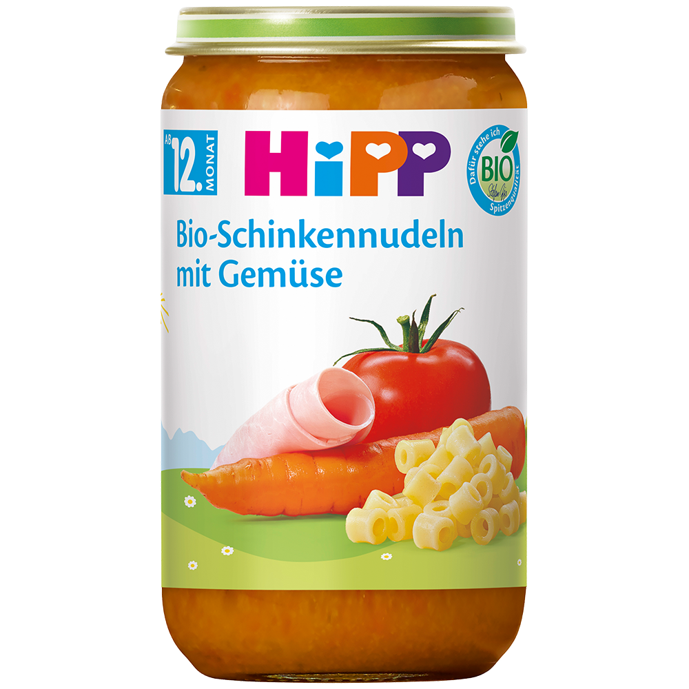 Bild: HiPP Bio-Schinkennudeln mit Gemüse 