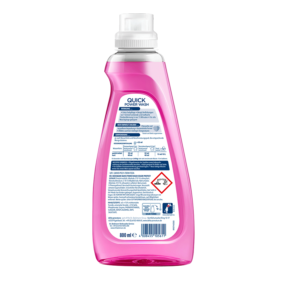 Bild: Dr. Beckmann Quick Power Wash Color Protect 