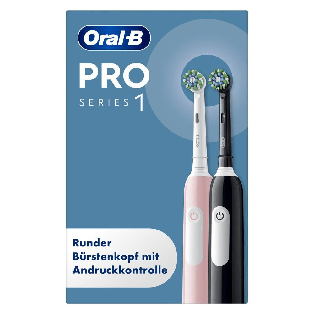 Bild: Oral-B Pro Series 1 Duopack Elektrische Zahnbürsten, Rosa/Schwarz 