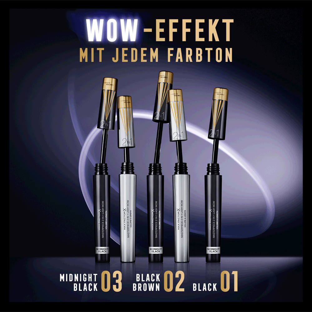 Bild: MAX FACTOR Mascara Masterpiece 2in1 Lash Brow Volume & Length 