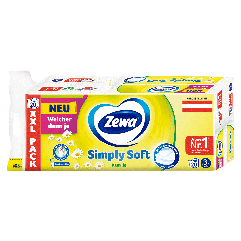 Bild: Zewa Toilettenpapier Simply Soft Kamille