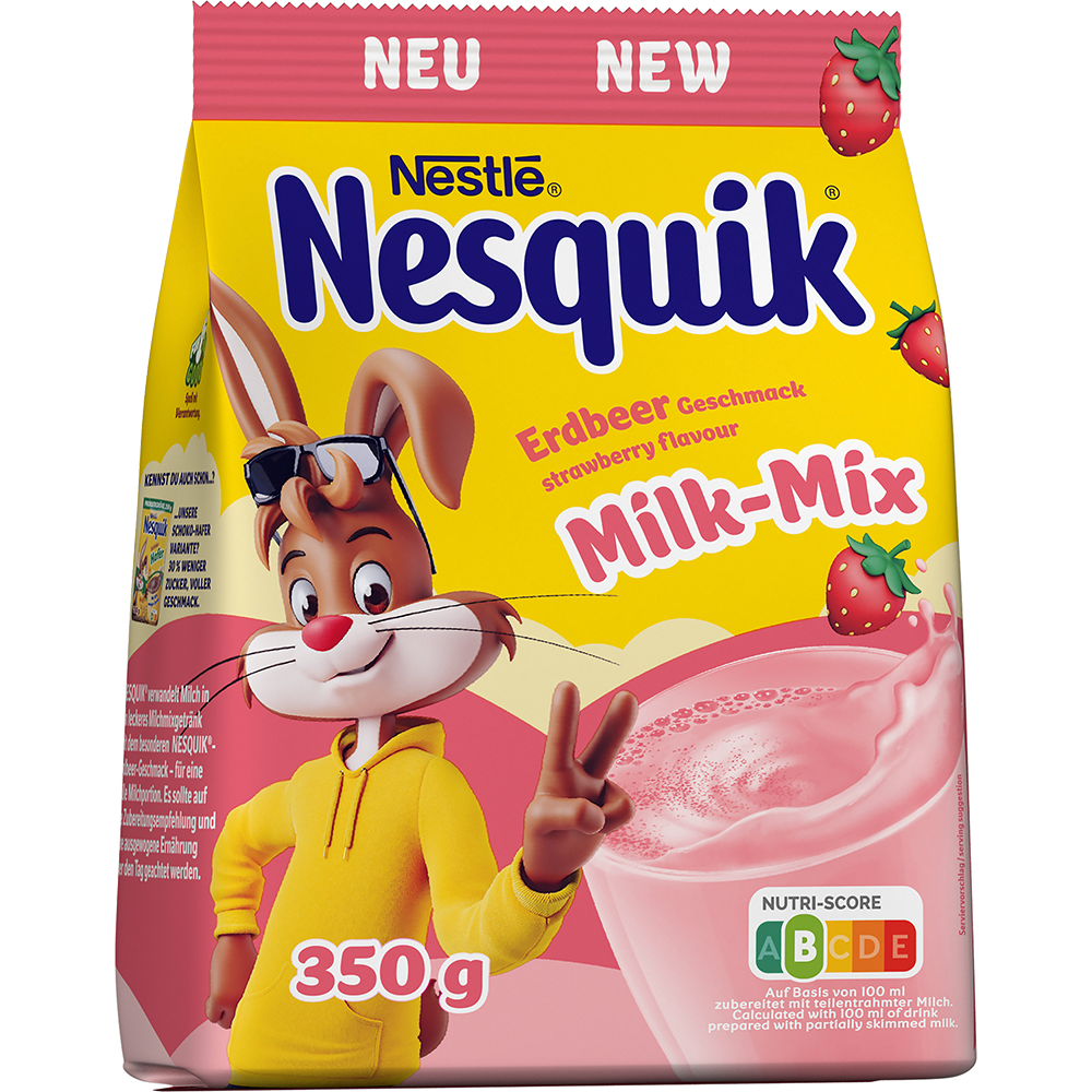Bild: Nestlé Nesquik Erdbeer Geschmack Milk-Mix 