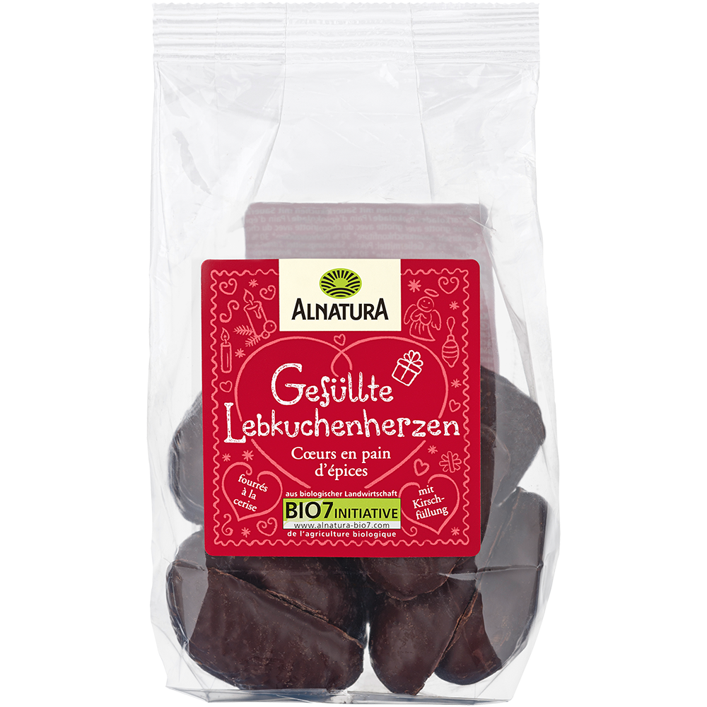 Bild: ALNATURA Gefüllte Lebkuchenherzen 