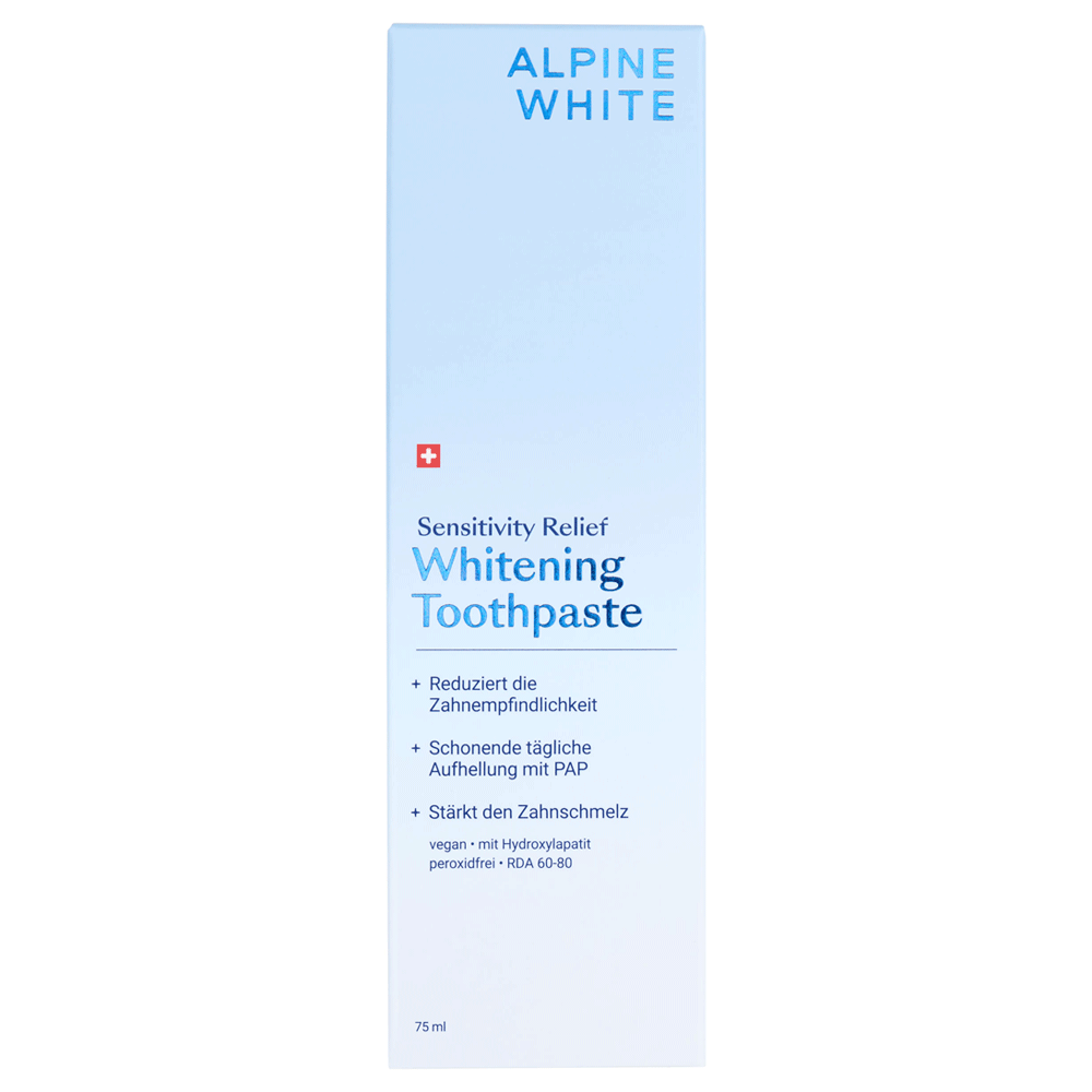 Bild: Alpine White Whitening Zahnpasta Sensitive Relief 