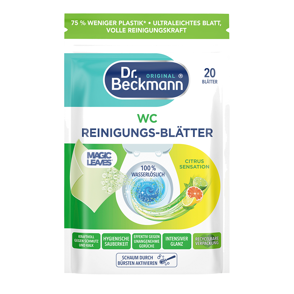 Bild: Dr. Beckmann Magic Leaves WC Reinigungsblätter Citrus Sensation 