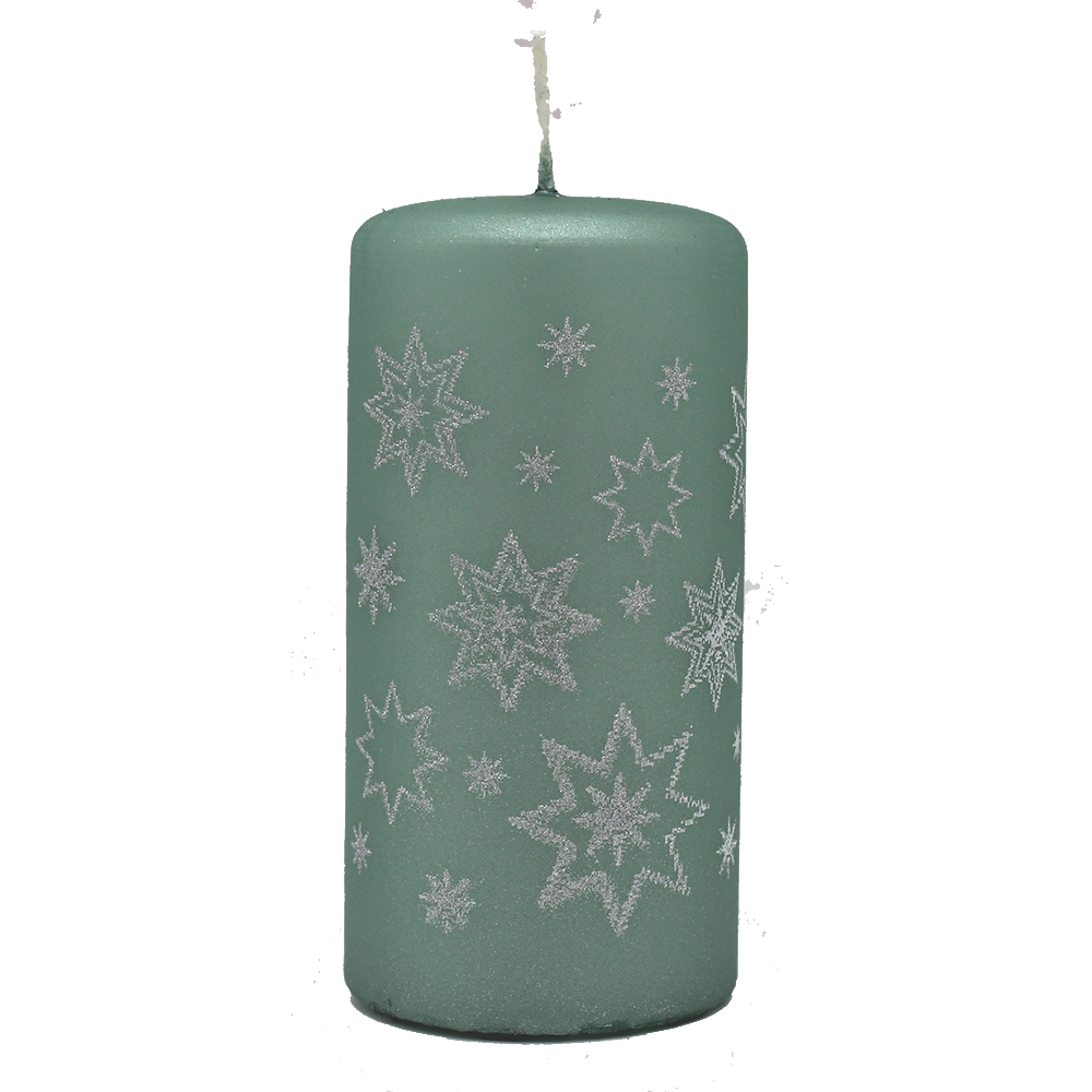 Bild: Stumpenkerze Stellato Candy Green 