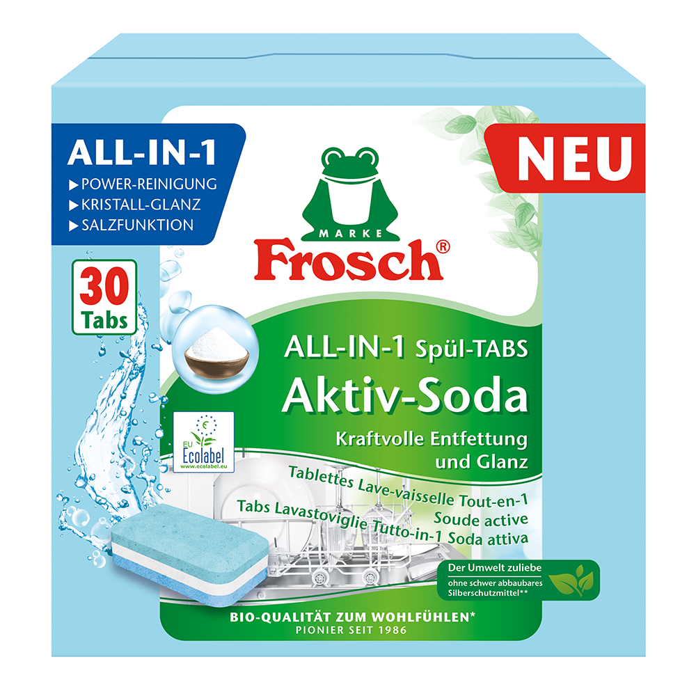 Bild: Frosch All In 1 Spül Tabs Aktiv Soda 