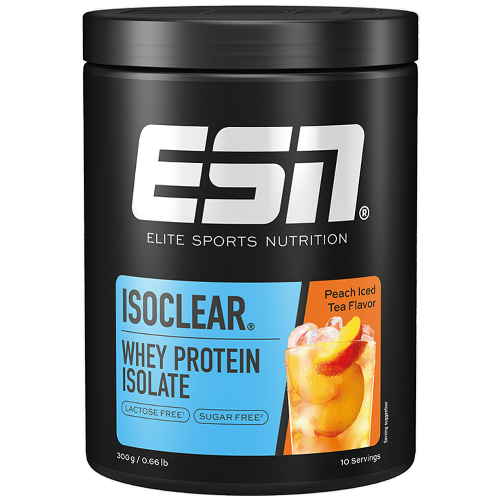 Bild: ESN Isoclear Whey Protein Isolate Peach Iced Tea Flavor