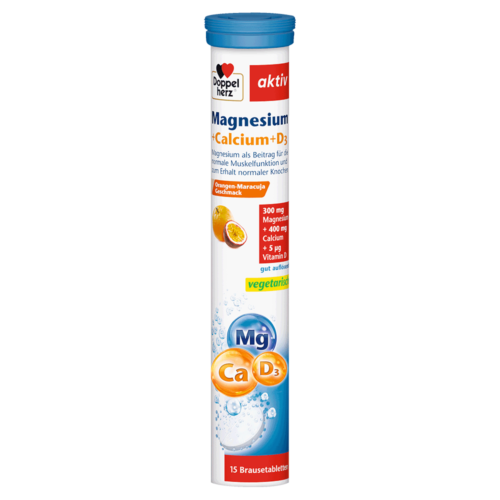 Bild: DOPPELHERZ Magnesium + Calcium + D3 Brausetabletten 